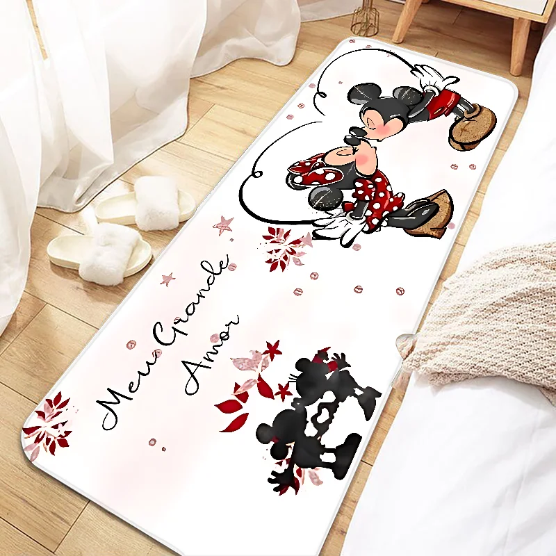 mickey Minnie Couple Door Mat Entrance Non-slip Doormat Washable Kitchen Carpet Living Room Hallway Rugs Bathroom Bath Door Mats