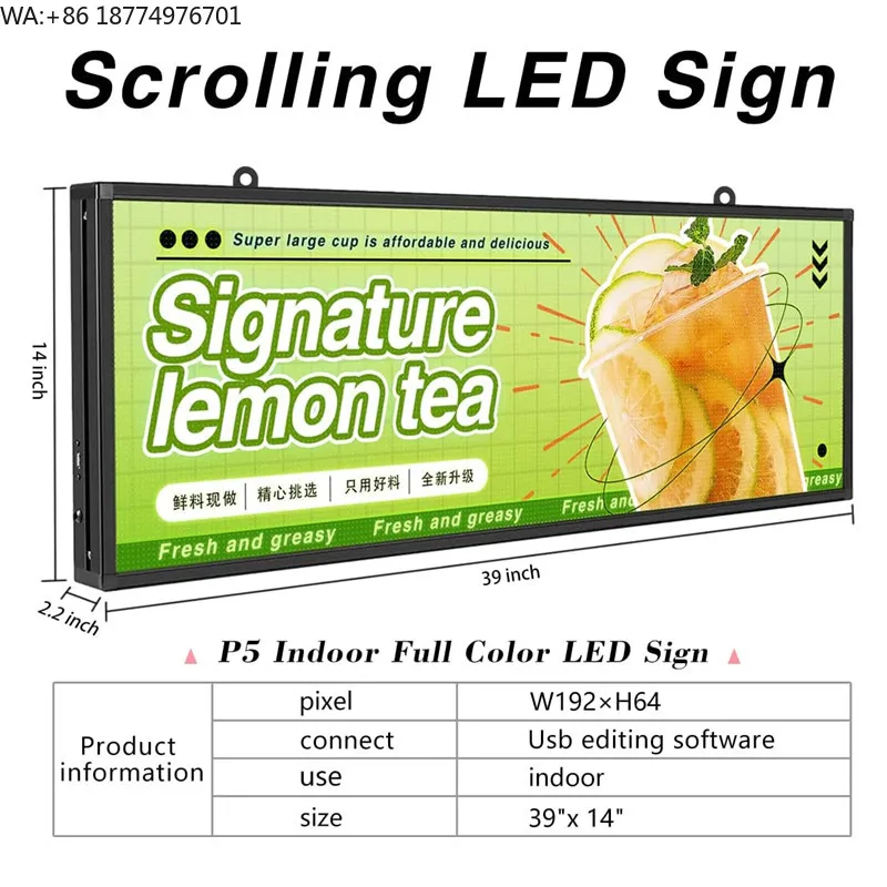 

Wall Advertising for Indoor Menu Display Lcd Digital Wifi Digital Screen Display Hd Display Video Player Advertising Screen