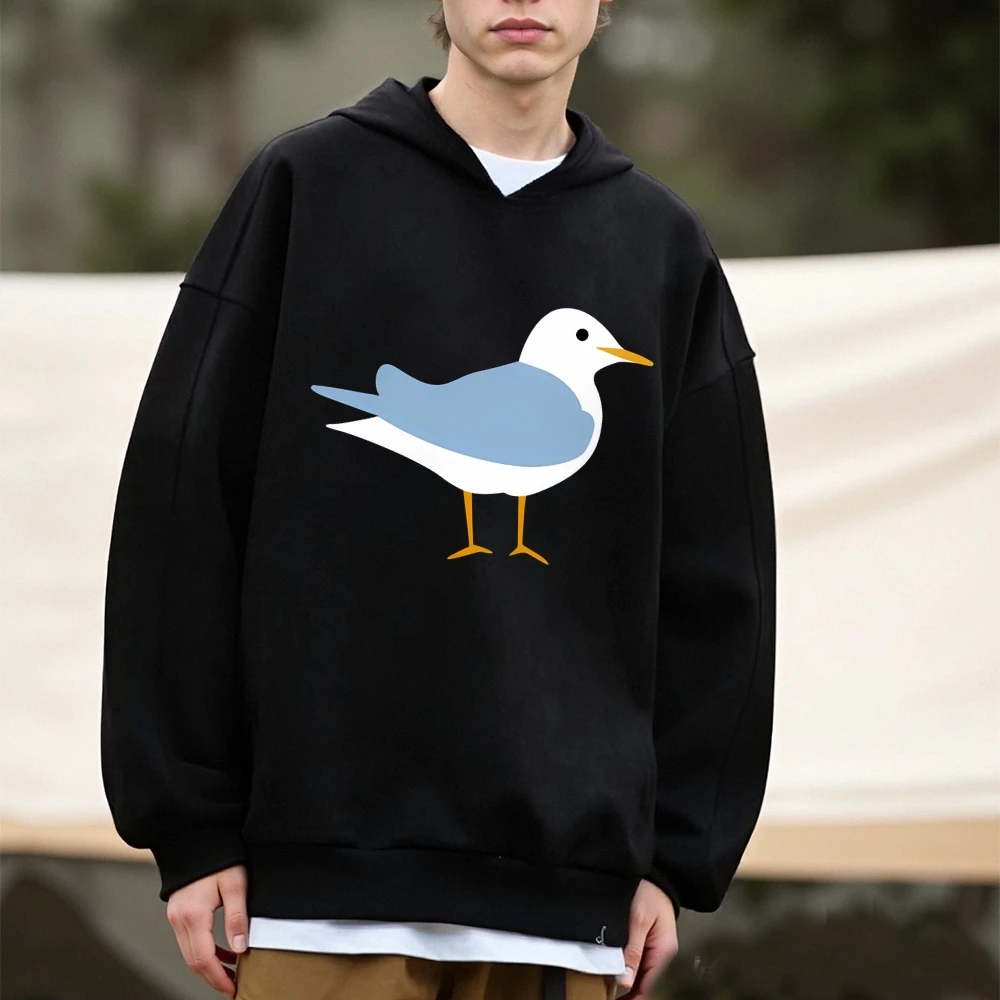 

Толстовки Y2K нейтральные с рисунком чайки большого размера уличный повседневный мягкий модный выбор женский свитер свободного покроя унисекс зима
