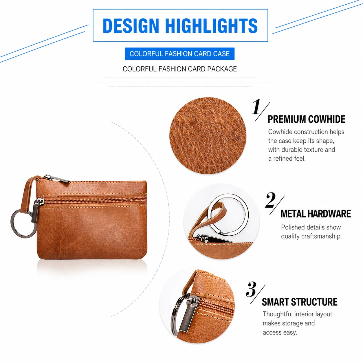 Mini Coin Purse Unisex Waxed Leather Purse Coin Purses Retro Small Wallet For Earphones Storage Usb Drive Storage Short Trips