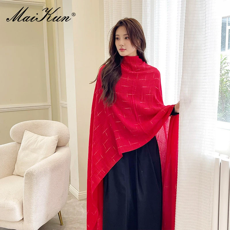 Maikun 2023 New Ethnic Style Shawl Autumn And Winter Warm Fashion Vintage Buckle Multifunctional Shawl Scarf