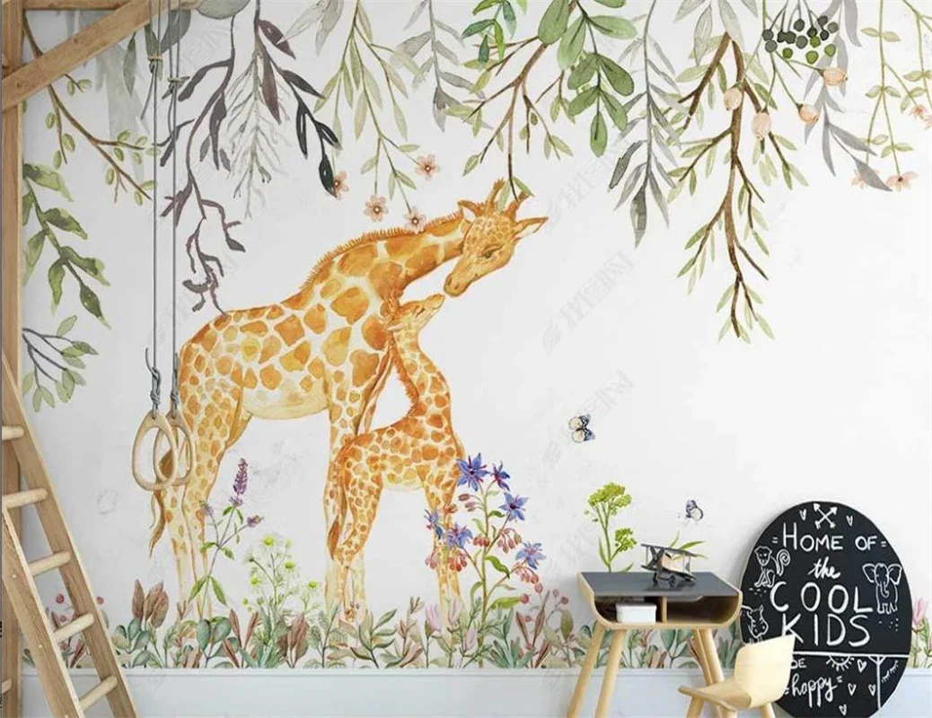 

ورق حائط ثلاثي الابعاد wall stickers flowers plants background wallpaper mural for living room bedroom home improvement