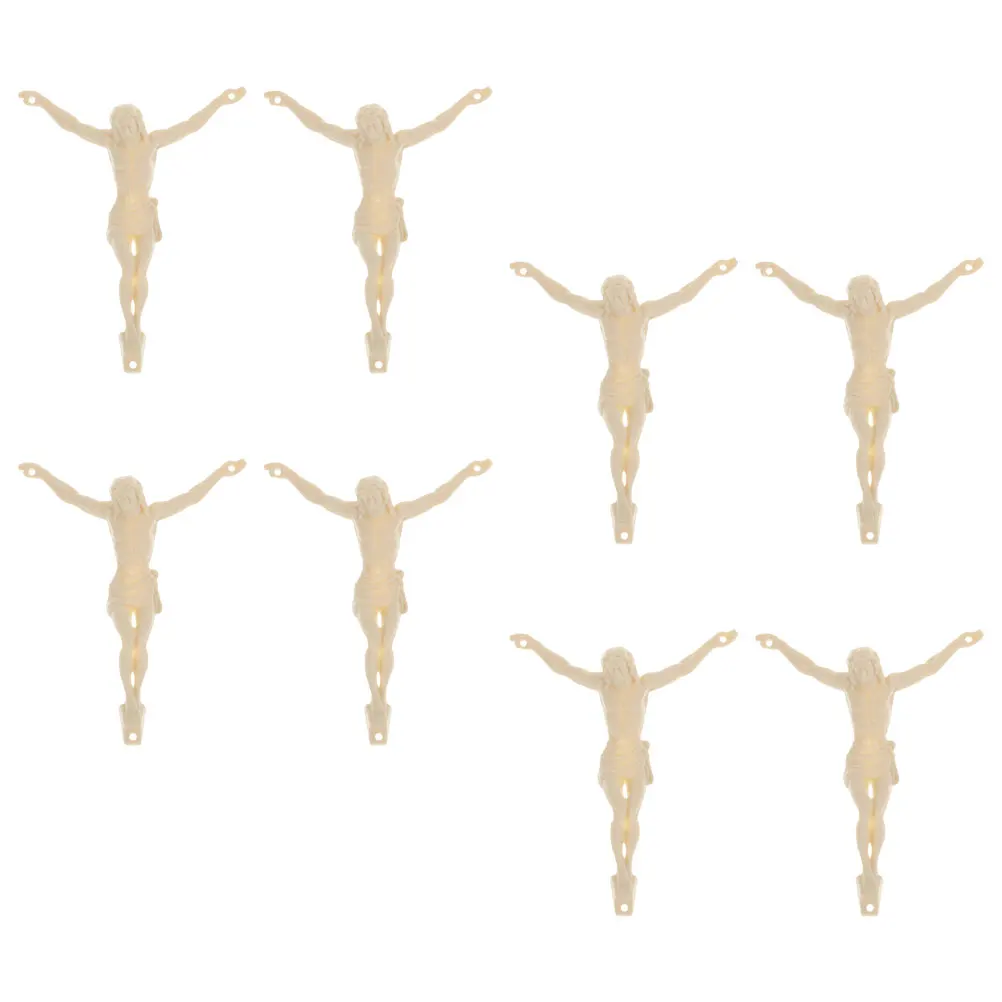 

8Pcs Jesus Decoration Crucifix Craft Kit DIY Religious Home Decor Catholic Jewelry Pendant Charm Accessories Mini Sculpture