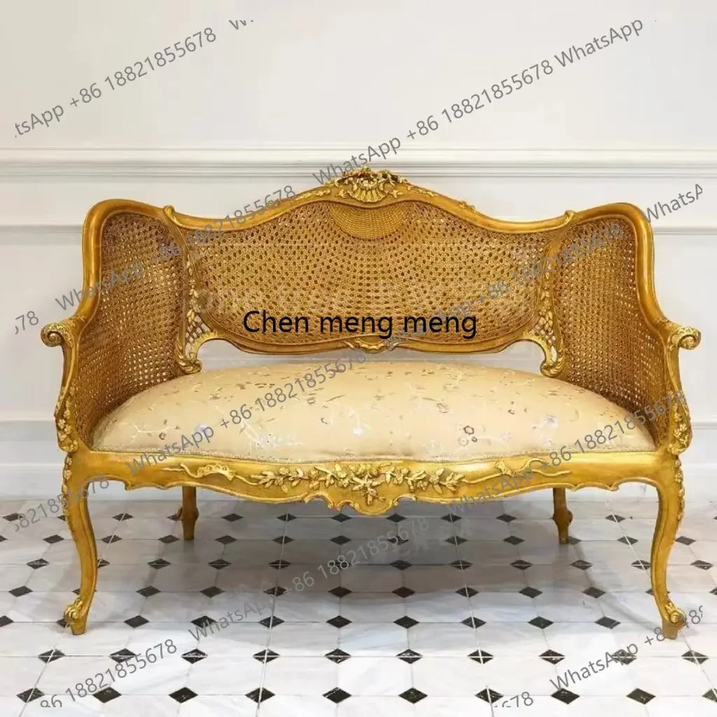 

Лидер продаж, французский ретро-старый диван из цельного дерева, американский резной старый диван на трех человек, европейский придворный диван