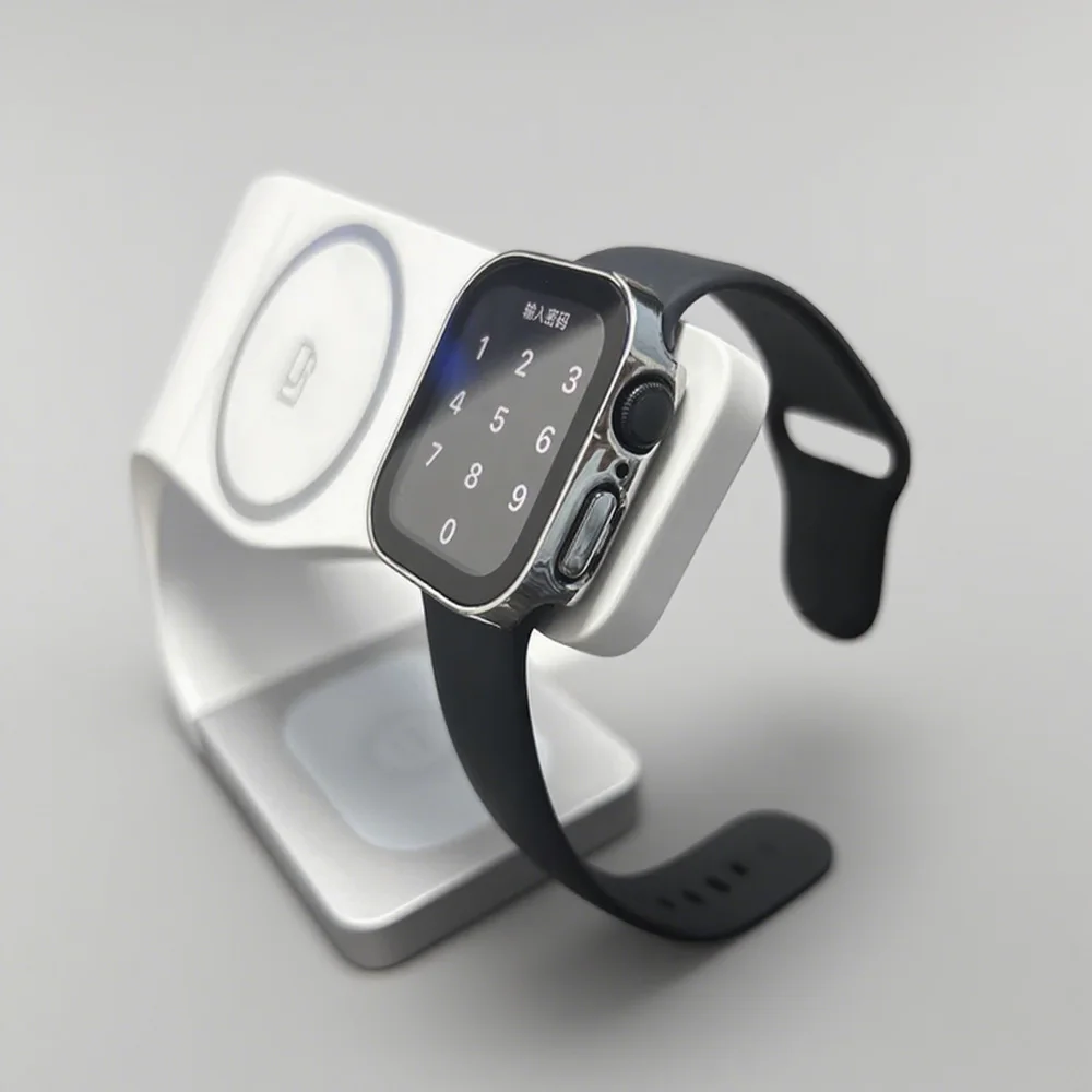 Straight Edge Protective Case With Built-in Glass For Apple Watch Series 9 8 7 6 5 4 SE 45mm 44mm 41mm 40mm Anti-Scratch Watch A