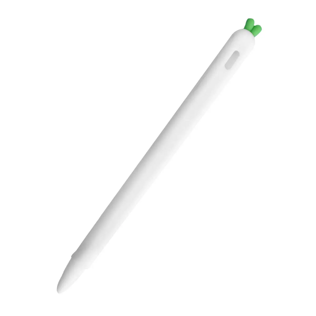Carrot Silicone Stylus Sleeve White Grip Holder Compatible Pencil 2 Anti-Slip Protective Cover Reduce Wrist Fatigue