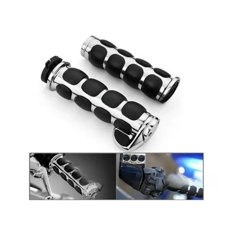 

For Harley Davidson Cruiser Chopper Metal Handlebar Grips with Effort Saving Cruise Button 22/25