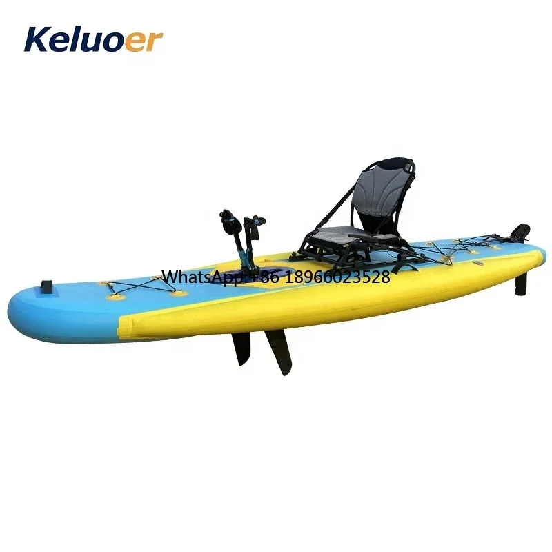 1 Person SUP Fishing Rowing Boat Outdoor Water Sports Inflatable Pedal Kayak Pedal