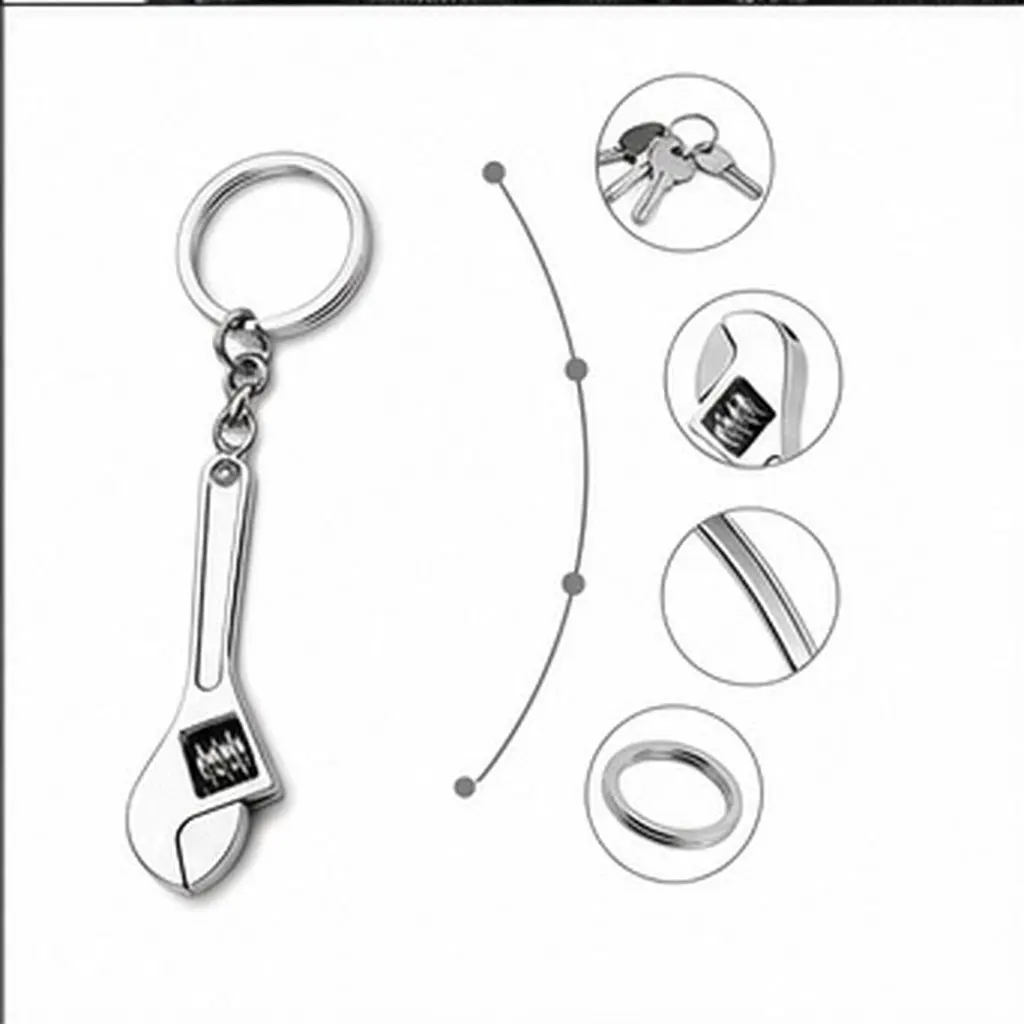 4 Pcs Convenient Keychain Cute Keychains Tool Sturdy Holder Small Tools Buckle Fine Details