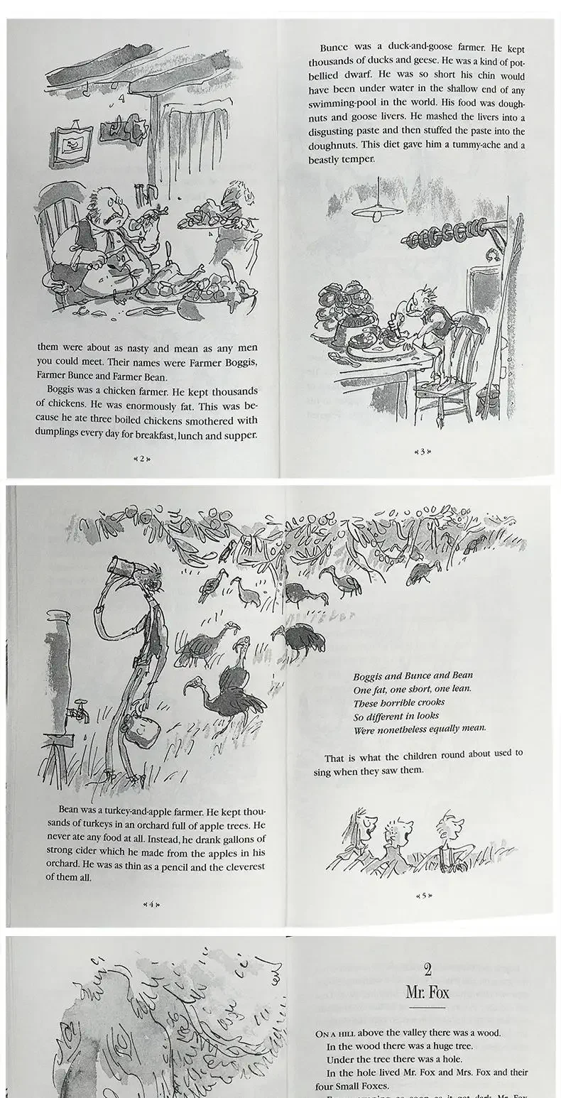 Fantastic Mr. Fox Roald Dahl, Children's books aged 5 6 7 8 9 English books, Fantasy novels 9780142410349
