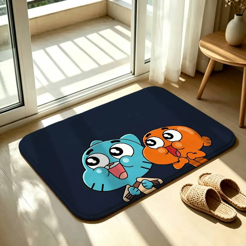 ANIME T-The A-Amazing World of GumballS Bedroom Decor Carpet  for Living Room Thick Plush Study Floor Mat Home Fluffy Soft Rug