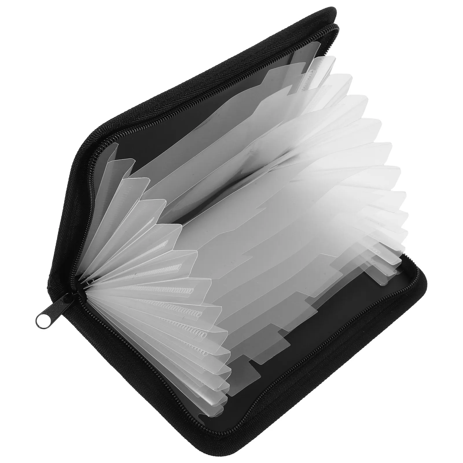 

Mini Accordion File Folder A6 Lightweight Portable Zippered Document Storage Organizer for Bills Receipts Important Documents