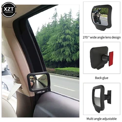 Universal Degrees Car Mirror Wide Angle Car Rear Magnet Mirror Auxiliary Rearview Mirror Eliminate Blind Point For Car Safety