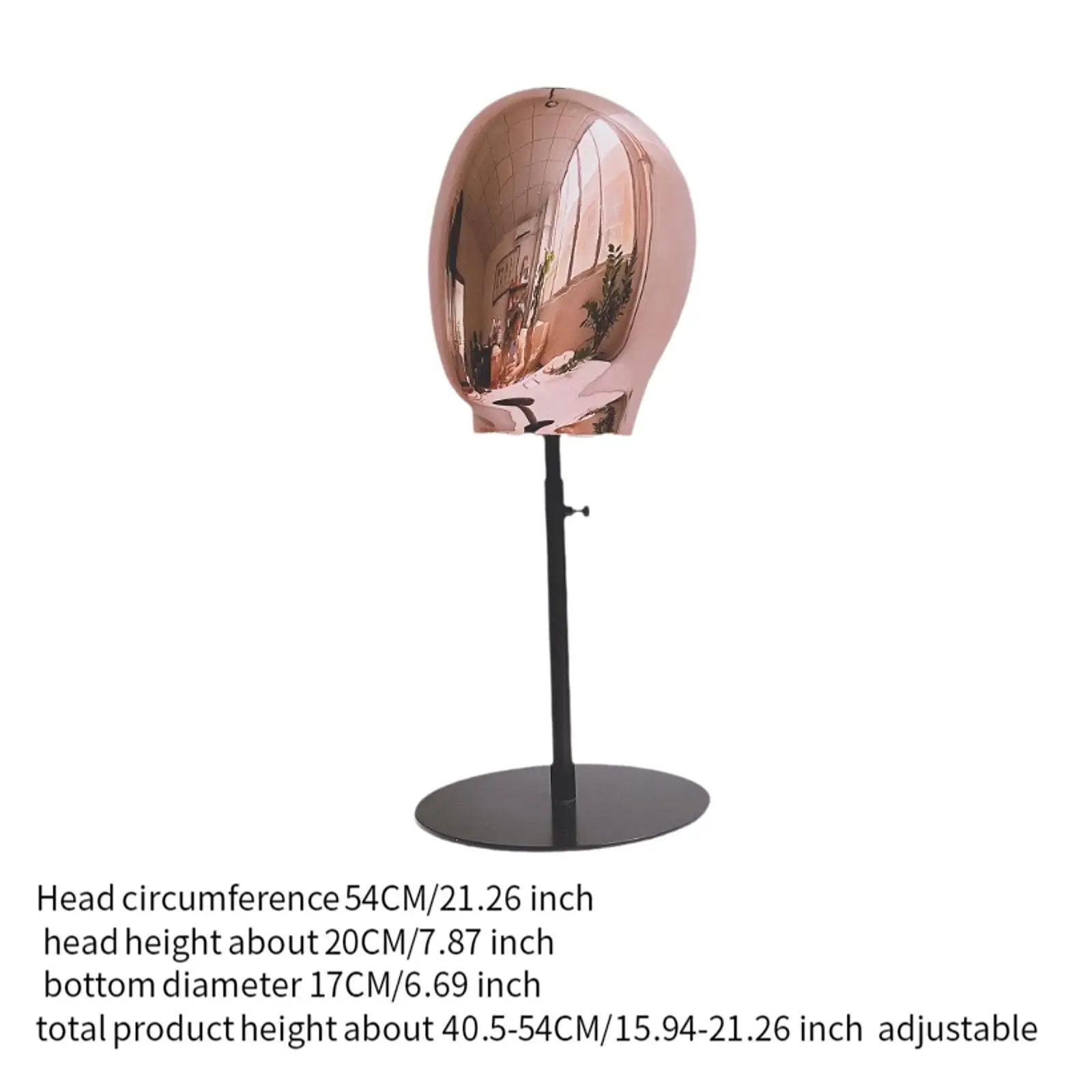 PVC Mannequin Head Hat Display Desktop Multifunctional Adustable Height Lightweight for Cap Hat Hairpiece Home Shopping Mall