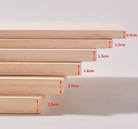 1Pcs Paulownia Wood Board Thickness 12/15/20mm Solid Wood Sheet DIY Model Material Accessories Length 300-500mm