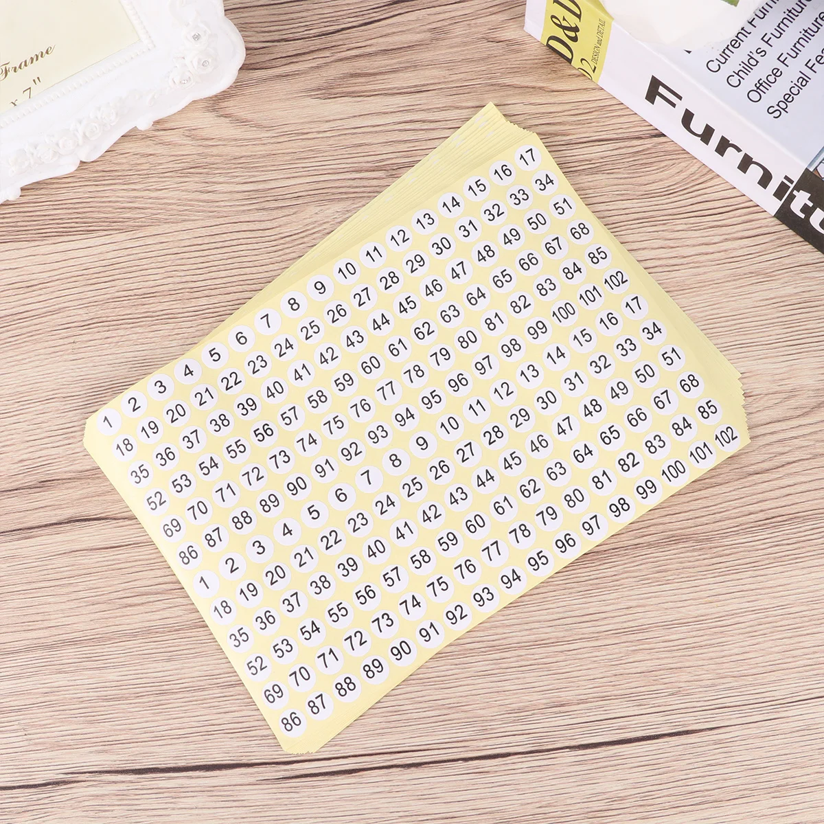 

3060Pcs Clothes Size Labels 1-102 Number Stickers Round Self Stick Tags for Boxes Files Computers Packaging Management Tool