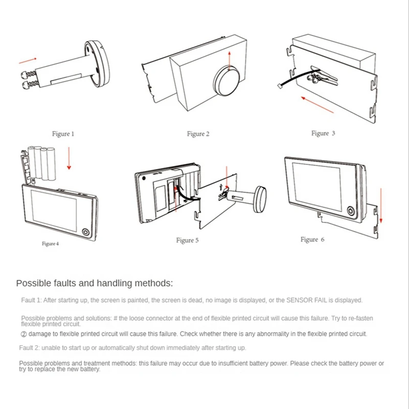 C01 LCD digitale da 3.5 pollici visualizzatore spioncino da 120 gradi foto monitoraggio visivo telecamera elettronica per occhi di gatto telecamera per campanello