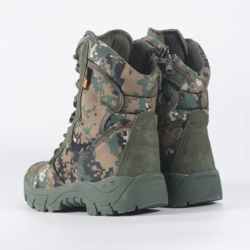 Men Outdoor Hiking Boots Fashion Sports Green Camouflage Jungle Off-road  Boots Anti Slip Snow Shoes Wear-Resistant