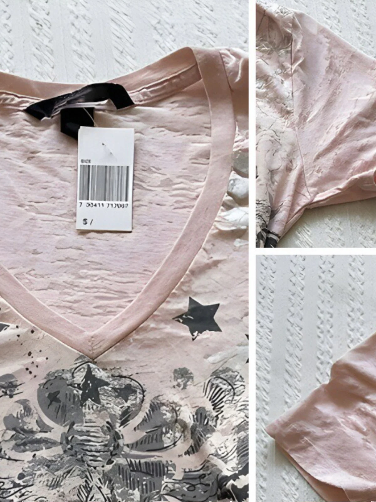 

Розовая винтажная футболка с цветочным принтом, женская летняя футболка Faion oulder V-Ne Cotton ort Sve, повседневный топ обычного кроя