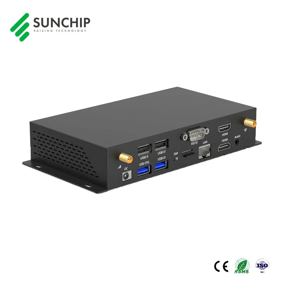 เครื่องเล่น Android พร้อมการจัดการระยะไกล RK3568 Uhd 4K Media Player Box โฆษณา Ai Box เป็นผลิตภัณฑ์คอมพิวเตอร์ Edge Ai