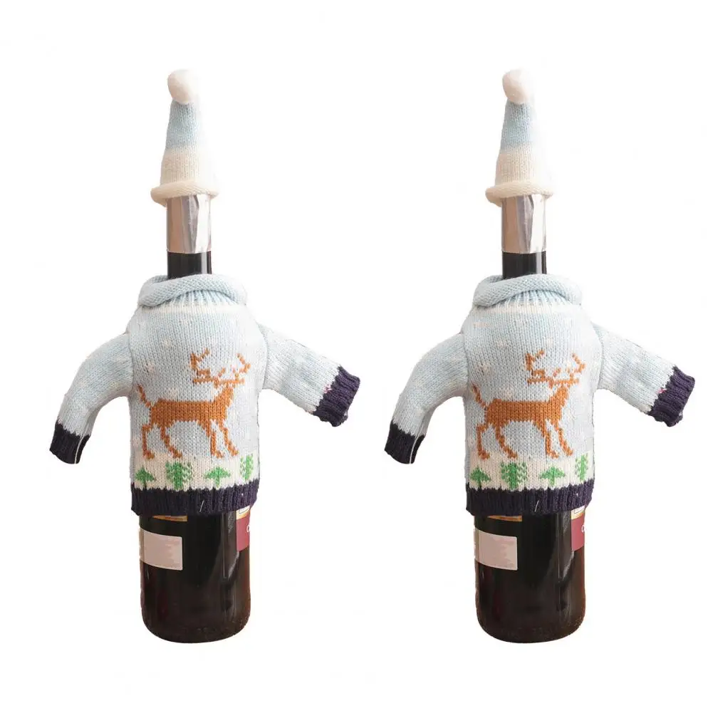 

Christmas Supplies Christmas Decoration Festive Wine Bottle Covers Soft Wear-resistant Decorations with Snowflake for Christmas