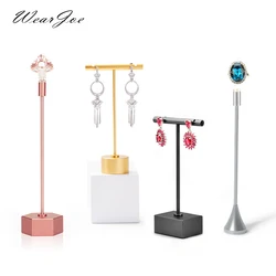 Soporte de exhibición de pendientes de barra en T de Metal para tienda, soporte de almacenamiento de pendientes de tuerca, colgante de joyería, organizador de fotografía, colgador