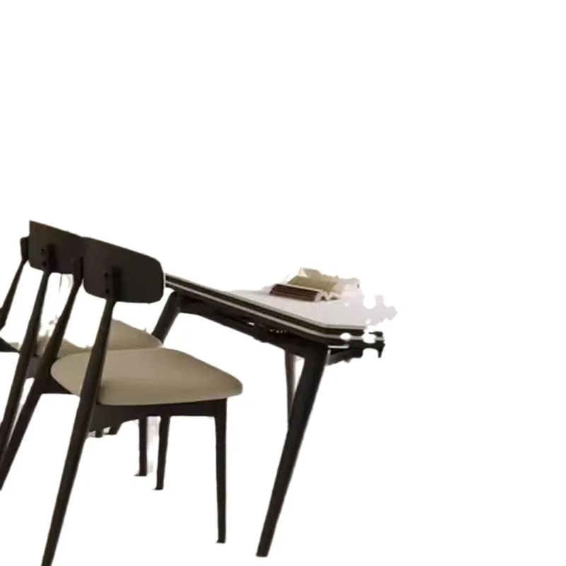 

Solid wood dining table minimalist fashion folding retractable chair combination household squar