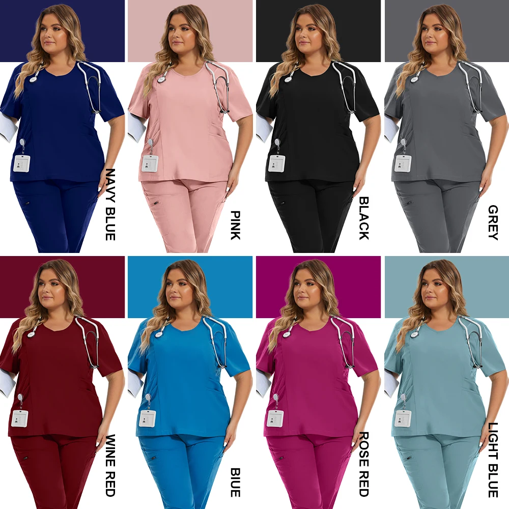 Vendite calde Scrub uniforme da infermiera di alta qualità camicetta medica Unisex Scrub Joggers clinica ospedaliera Pet set di vestiti da lavoro veterinari