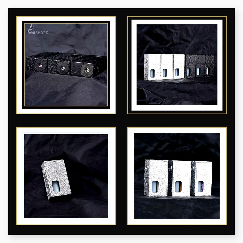 Frankenstein Skull Box MOD - Black Aluminum Alloy 18650 Mechanical BF Vape Box for E-Cigarettes