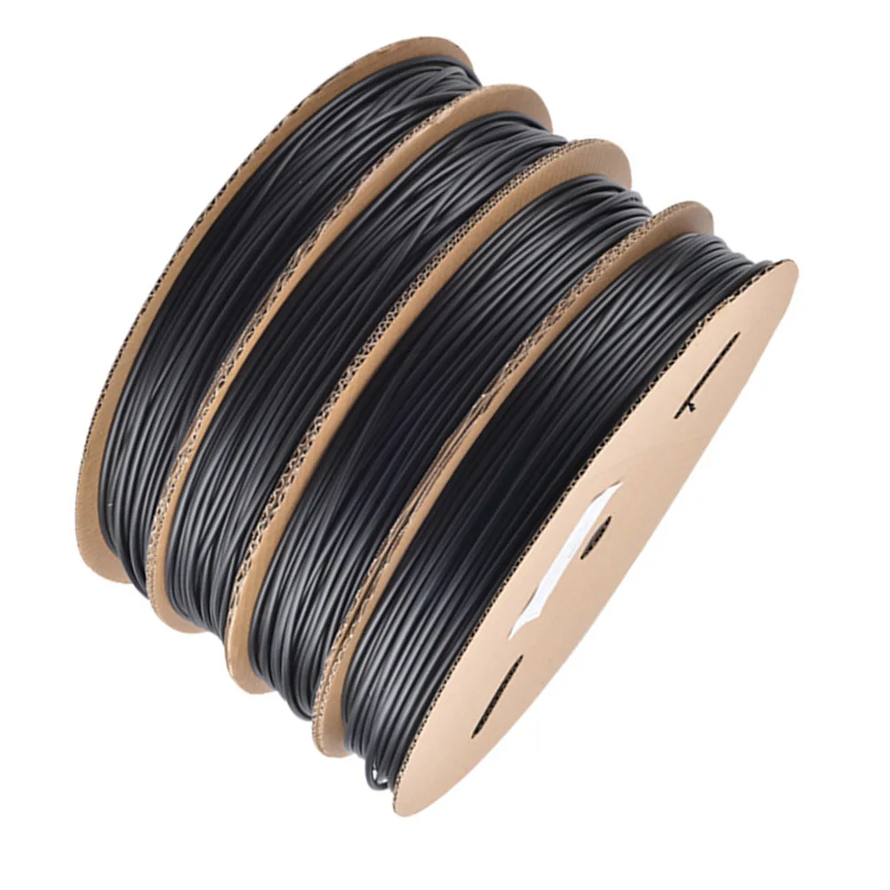 1PC 200-meter 2:1 Black Heat Shrink Tubing Roll Suitable For Wire Protection 1000V Heat Shrink Tubing 1.5mm, 2mm, 2.5mm, 3mm,4mm