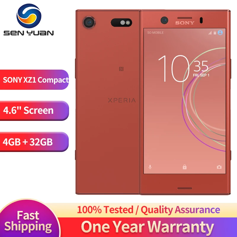 original sony xperia xz1 compacto g8441 so02k 4g telefone movel 46 4gb ram 32gb rom snapdragon 835 octa core android celular 01