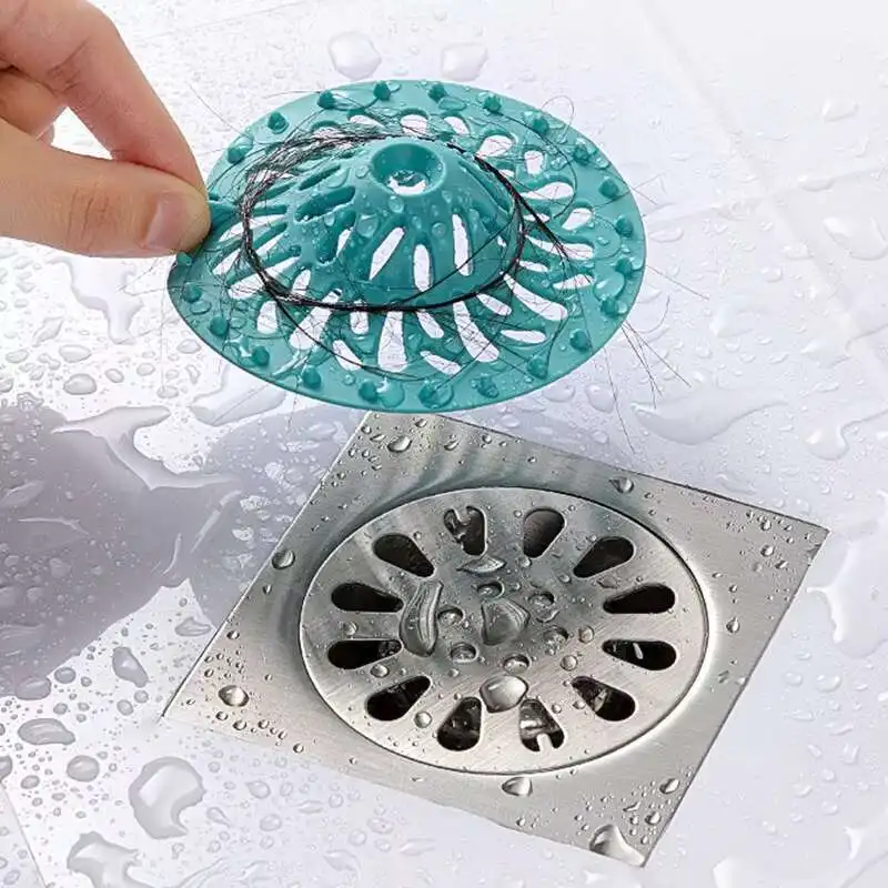 Norbi Kitchen Sink Bathroom Drainage Filter Cover Silicone Floor Drain Flexible Sewer Deodorant Cover Anti-Clogging Artifact