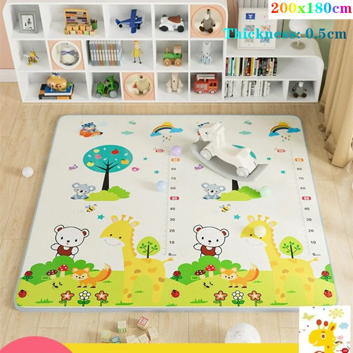 

200cm X180cm Large Size Baby Play Mat Thick 0.5cm Giraffe Lion Children's Mat Baby Climbing Pad Kids Rugs Toys for Children