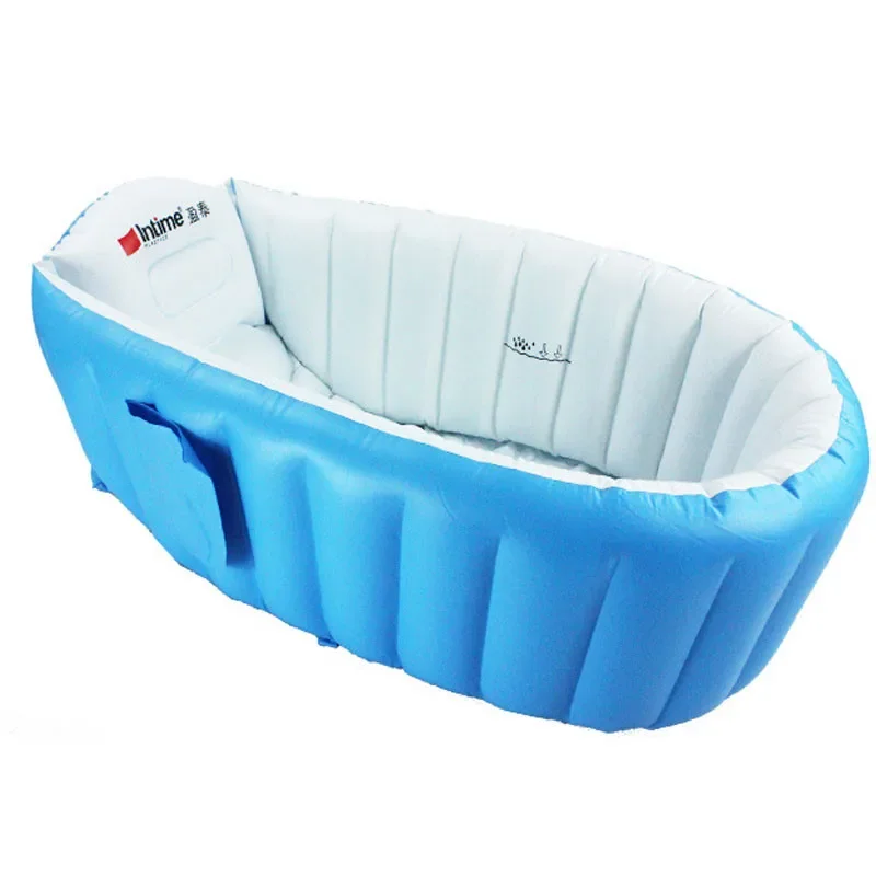 

New Style Portable bathtub inflatable Children bath tub bottom Cushion winner keep warm folding Baby Bathroom Use