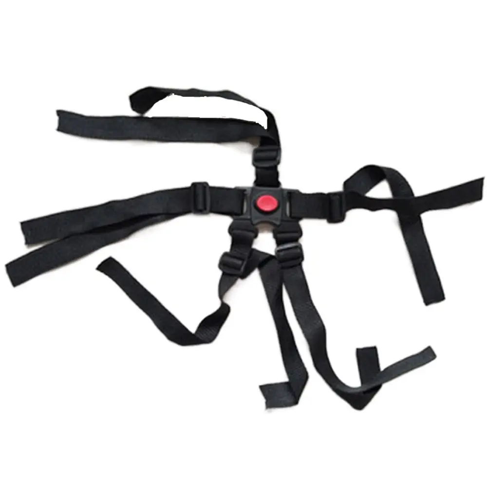 

Red Button Non-slip Buckle Child Pram Seat Belt Baby Stroller Safety Belt Pushchair Strap Harness 5 Point Harness Safe Belt