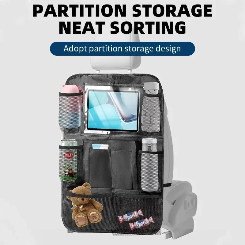 Car Seat Organizer Oxford Heavy-duty Storage Box for Family Travel Tablet Computer Snack Rack Leak Proof and Kick Proof - Image 3