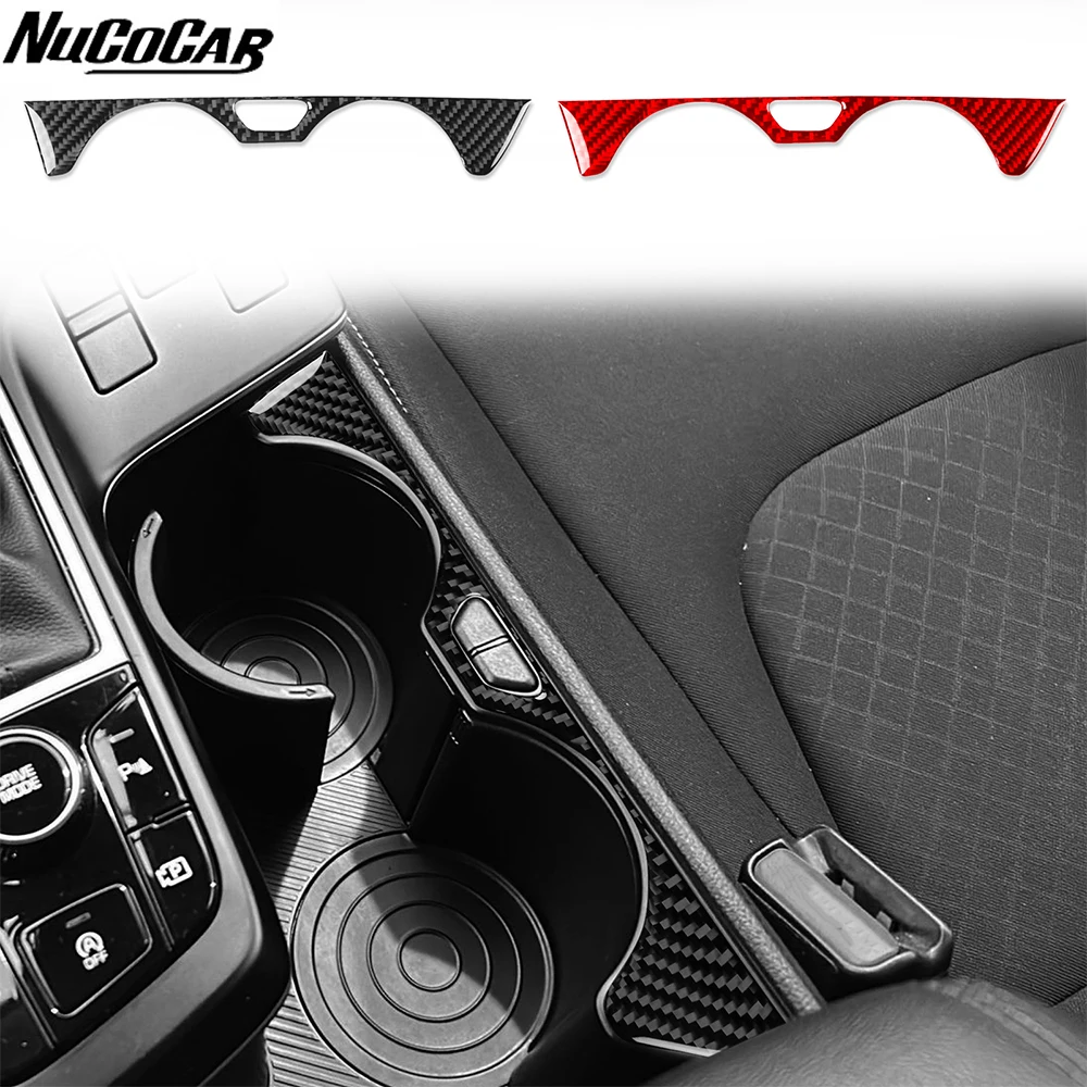 For Kia Sportage NQ5 2022-2025 Carbon Fiber Central water cup Holder Frame Panel Car Accessories Interior Decorative Stickers