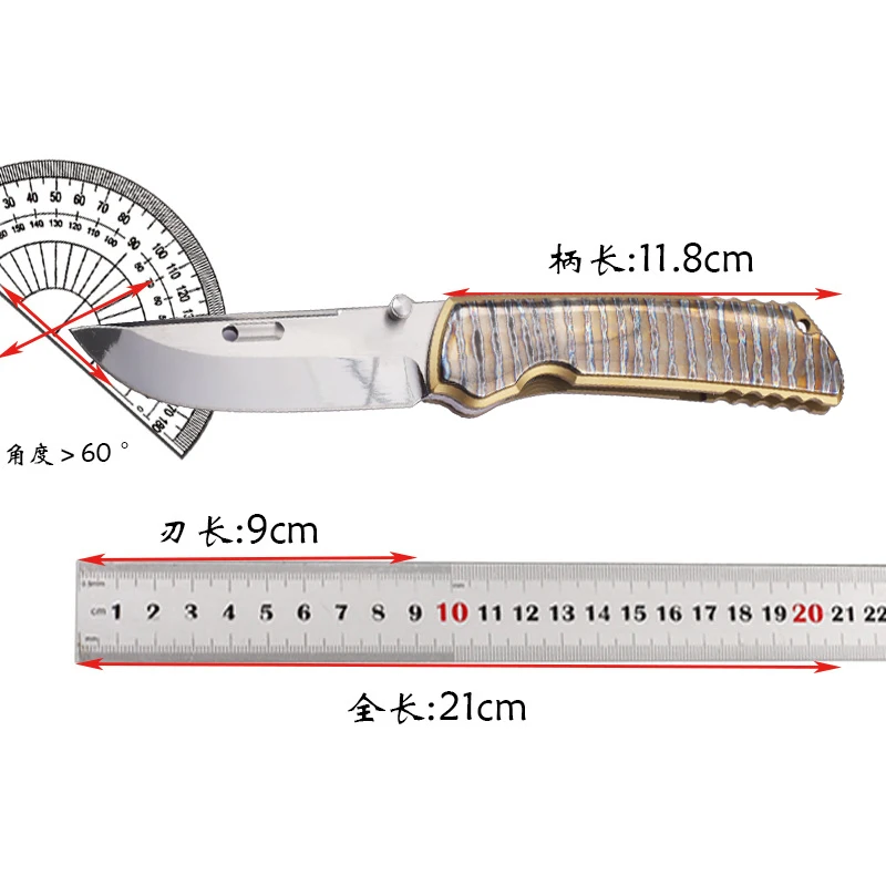 جديد النار مقبض سبائك التيتانيوم مقبض VG10 و M390 شفرة مكافحة الجسم الصيد جيب الفاكهة المحمولة EDC سكين #2