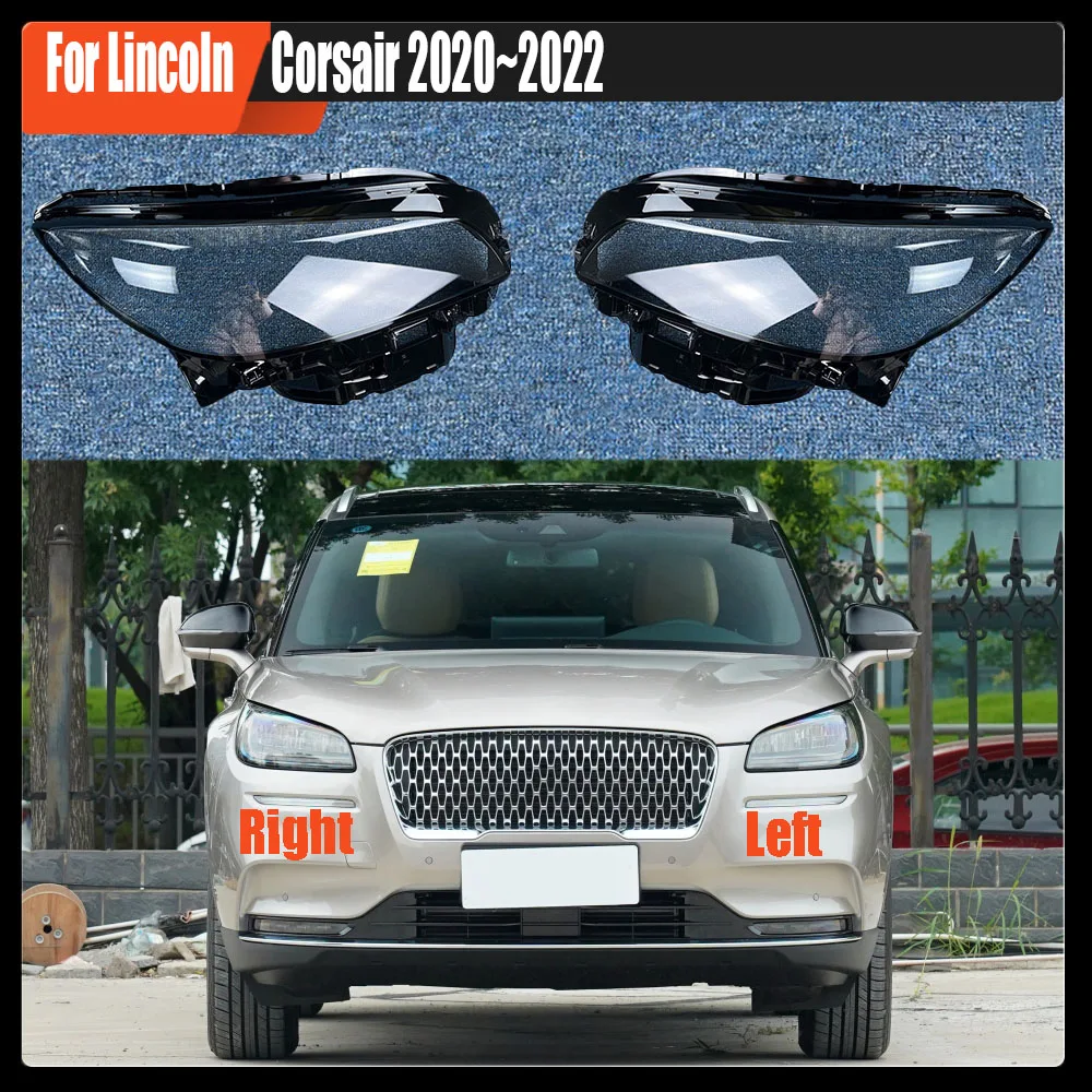 

For Lincoln Corsair 2020~2022 Headlamp Lamp Shell Transparent Mask Headlight Cover Lens Plexiglass Replace Original Lampshade