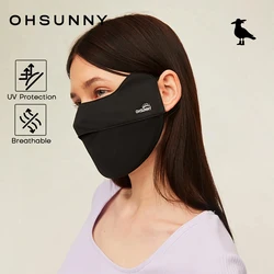 OhSunny New Face Cover Summer Outdoor Anti-UV Sun Protection Quick Dry Open Nose Breathable Cooling Fabric Solid Color Masks