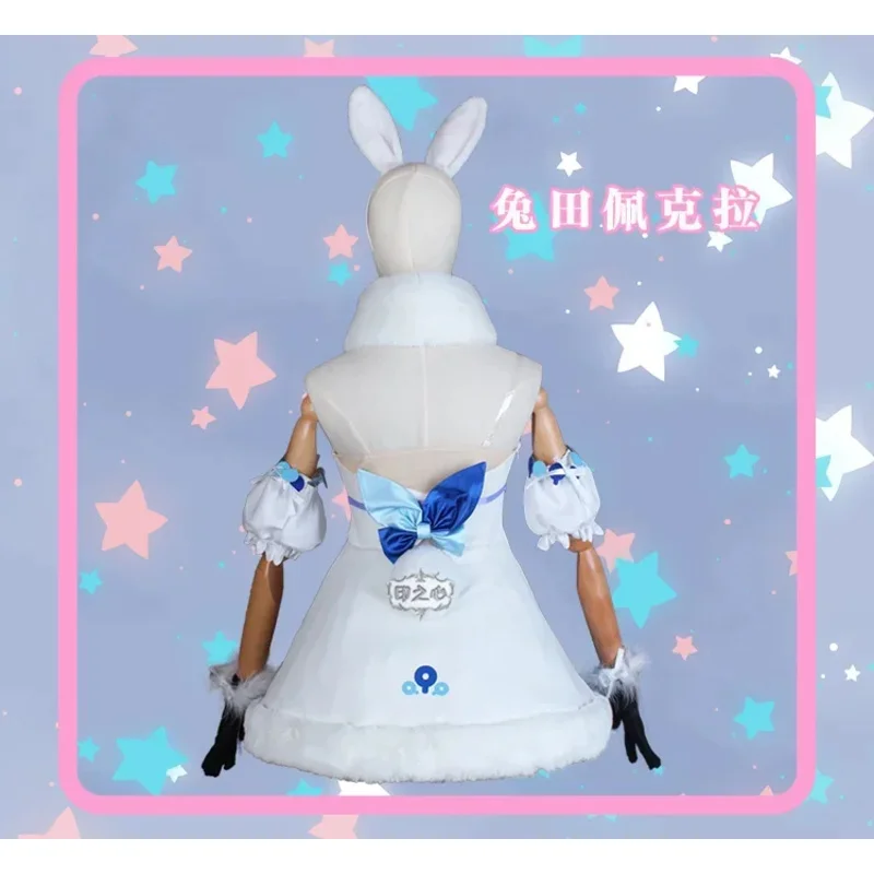 Anime vtuber hololive USADA pedora dress parrucche trecce bunny girl lovely Lolita suit uniform ear costumi cosplay per Halloween