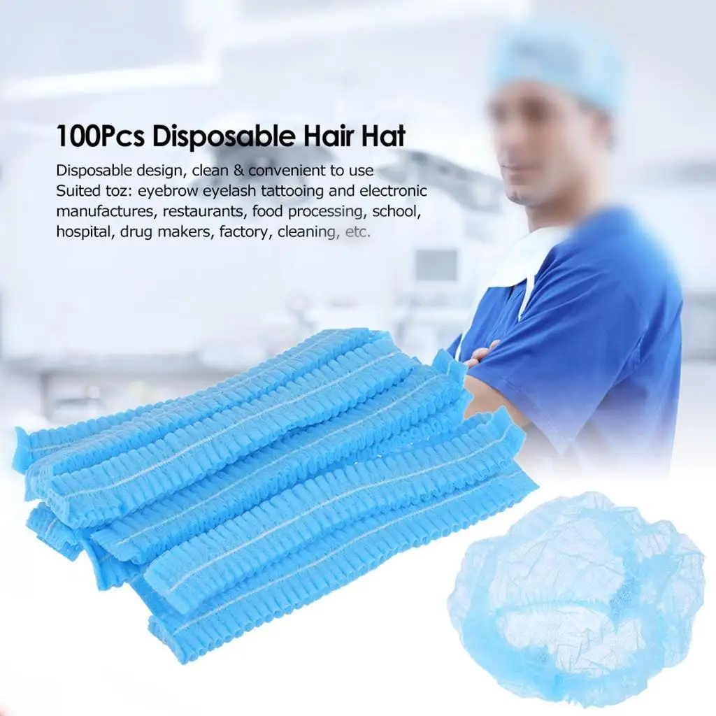 10 Pieces Disposable Hoods for Nurses Hairdresser In The Kitchen