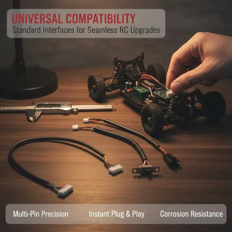 Replacement 1/12 RC Car Wiring Harness Durable Battery Power Switch Wire Spare Accessory for MN82 MN99S2 RC Car Repair