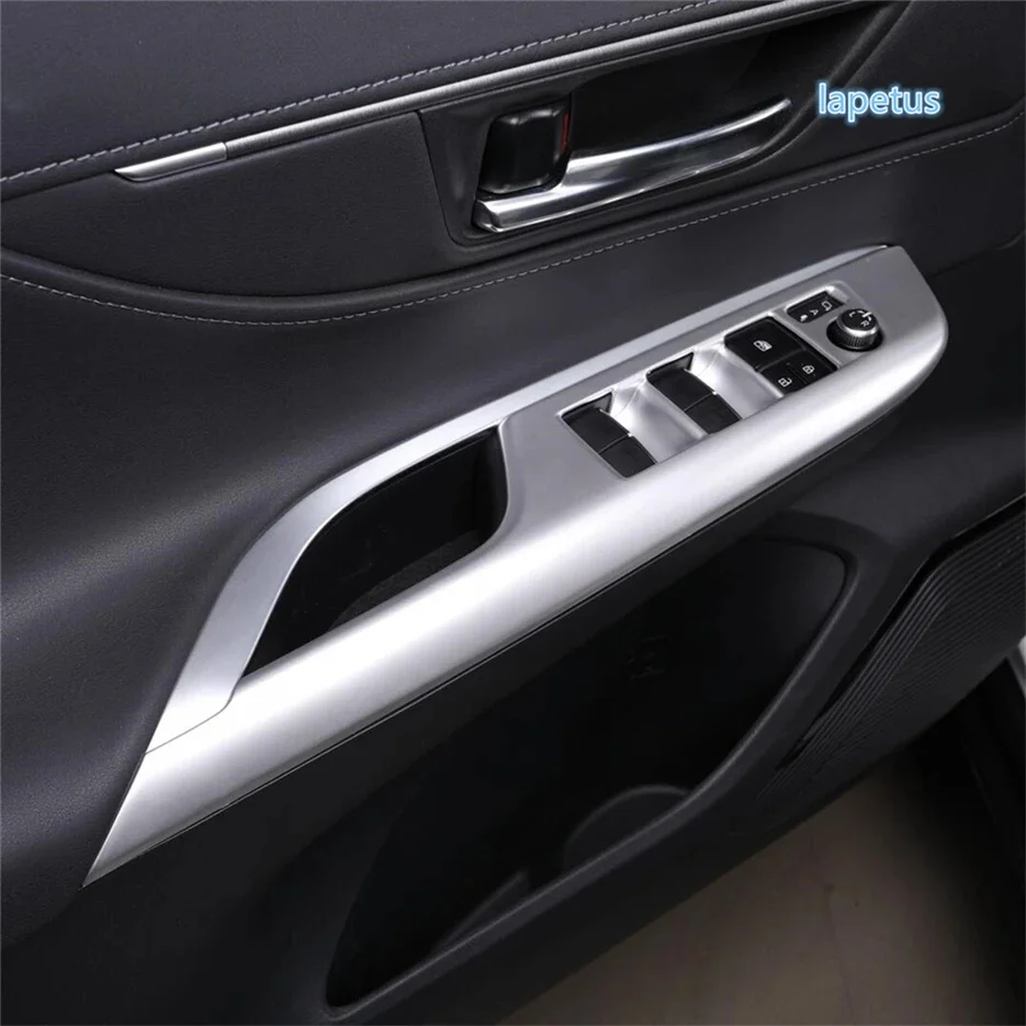 Inner Door Handle Holder Window Lifter Switch Button Cover Trim Fit For Toyota Venza / Harrier 2021 - 2024 Auto Accessories