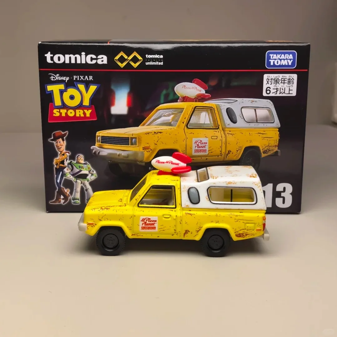 Takara Tomy Tomica Premium Unlimited 13 Pizza Planet Delivery Truck Alloy Diecast Model Car Disney Pixar Story Birthday Gift Toy
