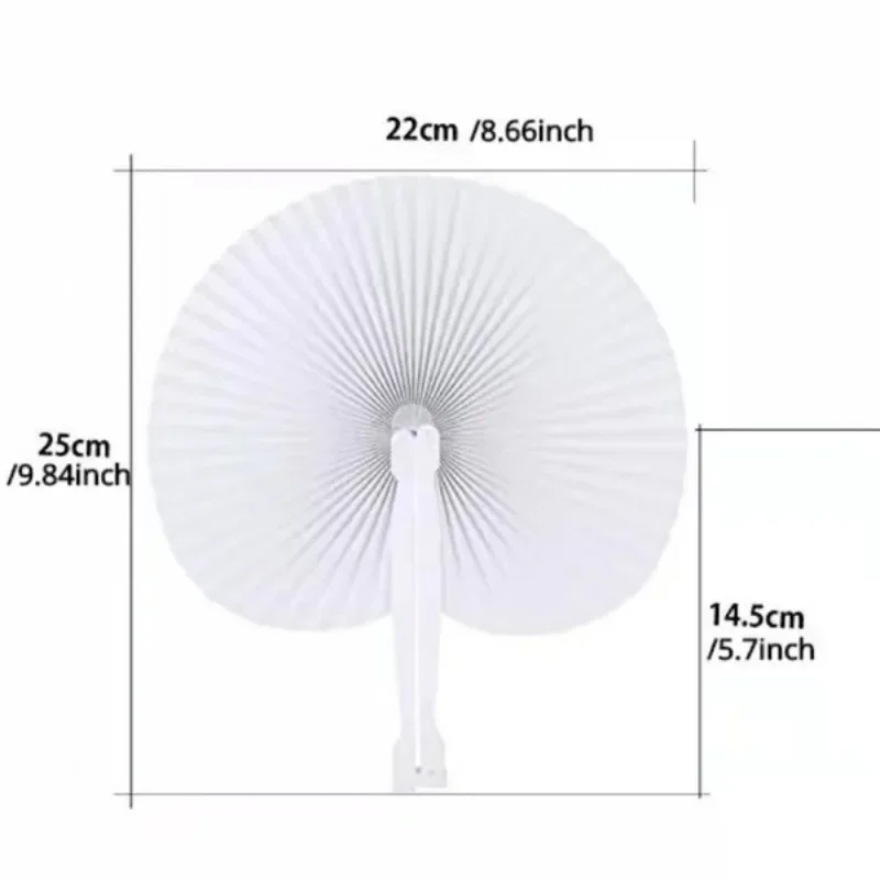 5Pcs Heart Shaped Folding Hand Fans Pink & White Portable Handheld Fans Wedding Guest Favors For Bridal Shower Party Event Decor
