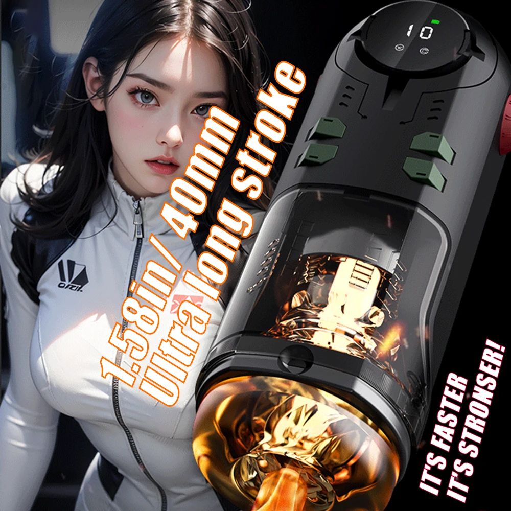 Automatic Male Masturbators-with 9 Thrusting Vibration and Heating Pocket Pussy Vagina Blowjob Masturbation Cup Sex Toys for Men