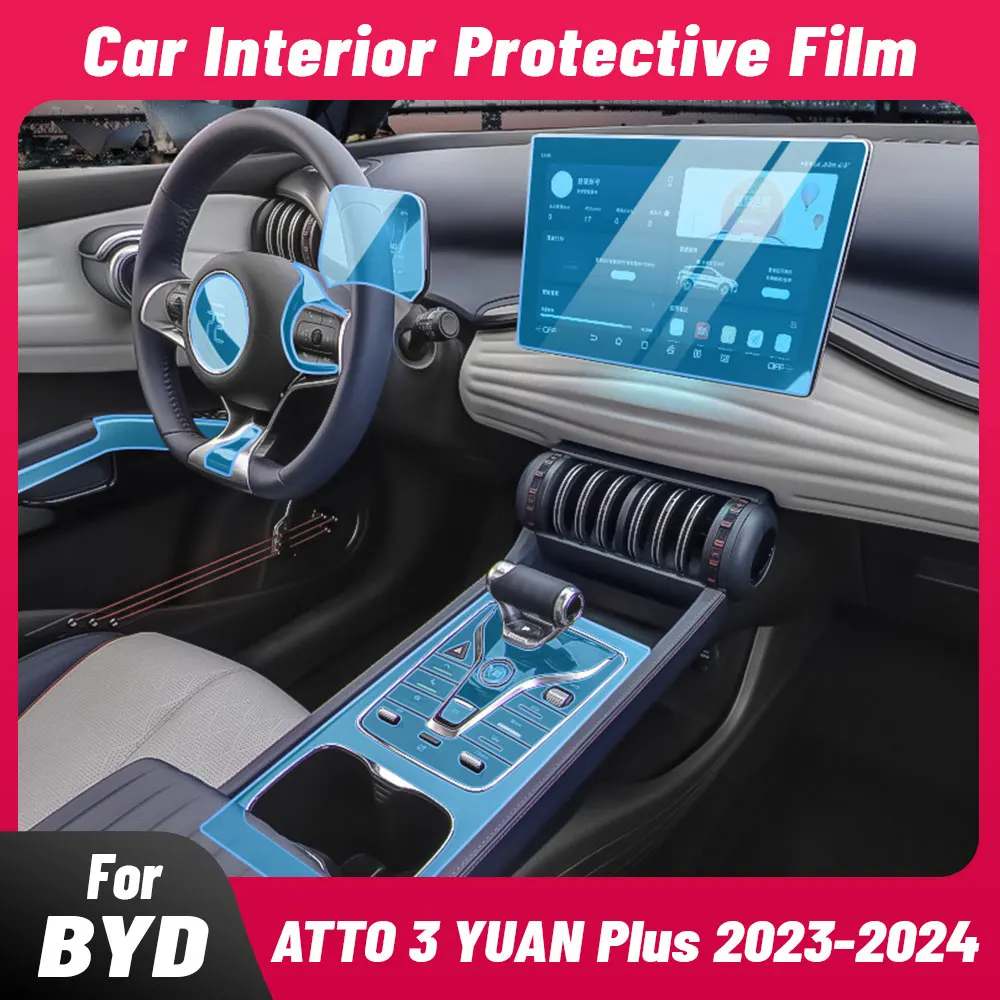 

Anti-scratch Car Interior Center Console Media Dashboard Navigation TPU Protector Film For BYD ATTO 3 YUAN PULS 2023 2024