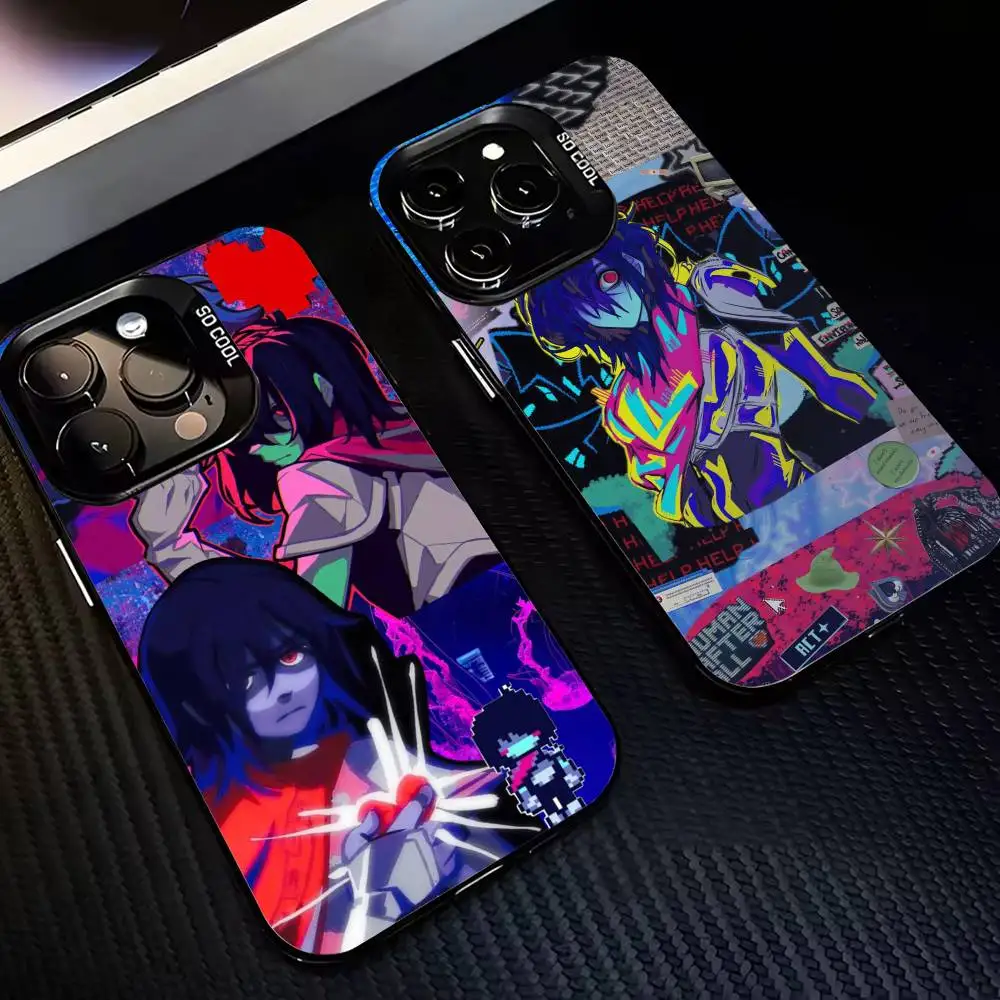 

D-Deltarune K-Kris Game Phone Case For iPhone17,16,15,14,13,12,11,Pro,MAX Gray Matte Silicone Black Cover