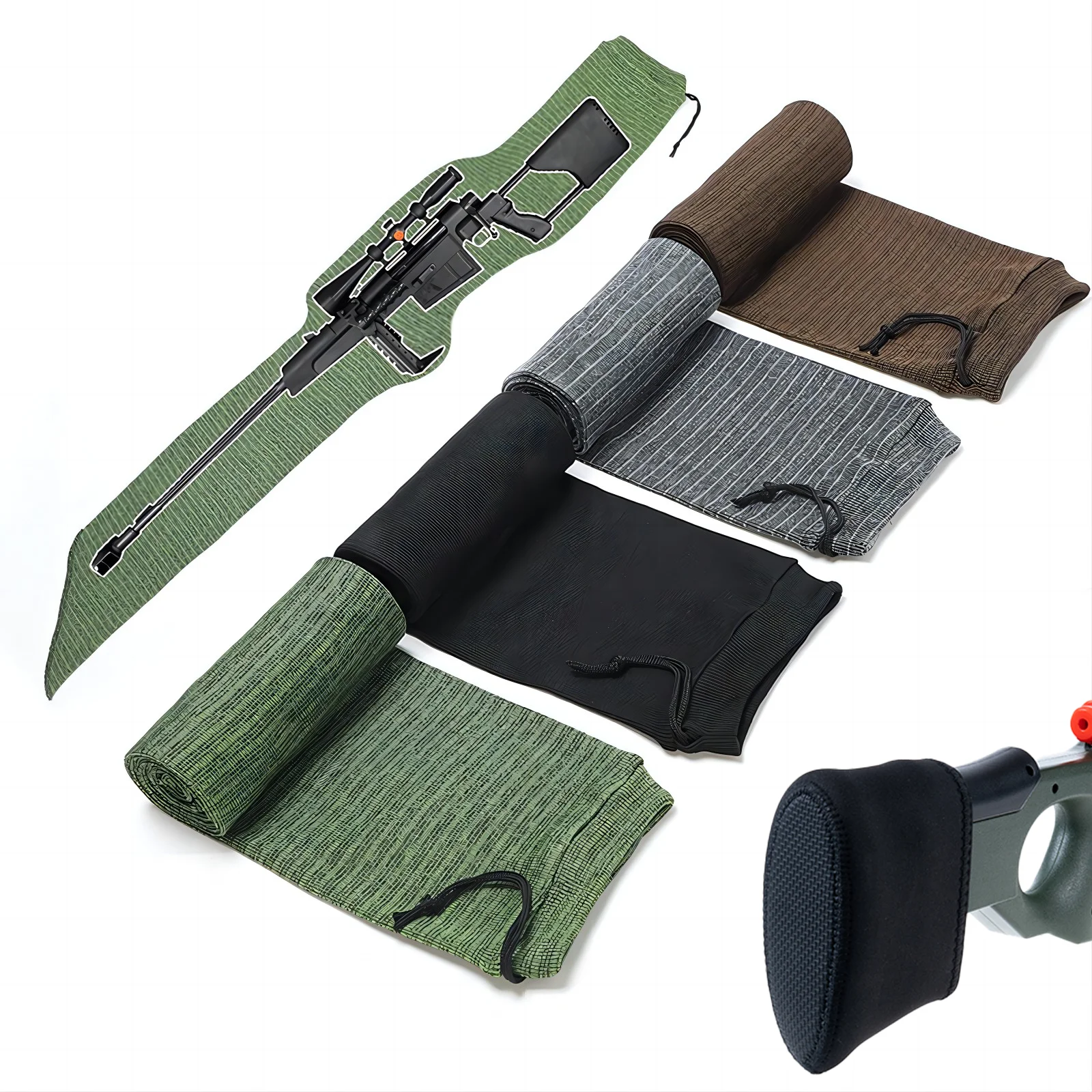 

Носки с пистолетом для винтовки и рушниц Вязаные силиконовые носки для винтовки Длинные пистолеты с держателем для приклада Носки Рукава для хранения